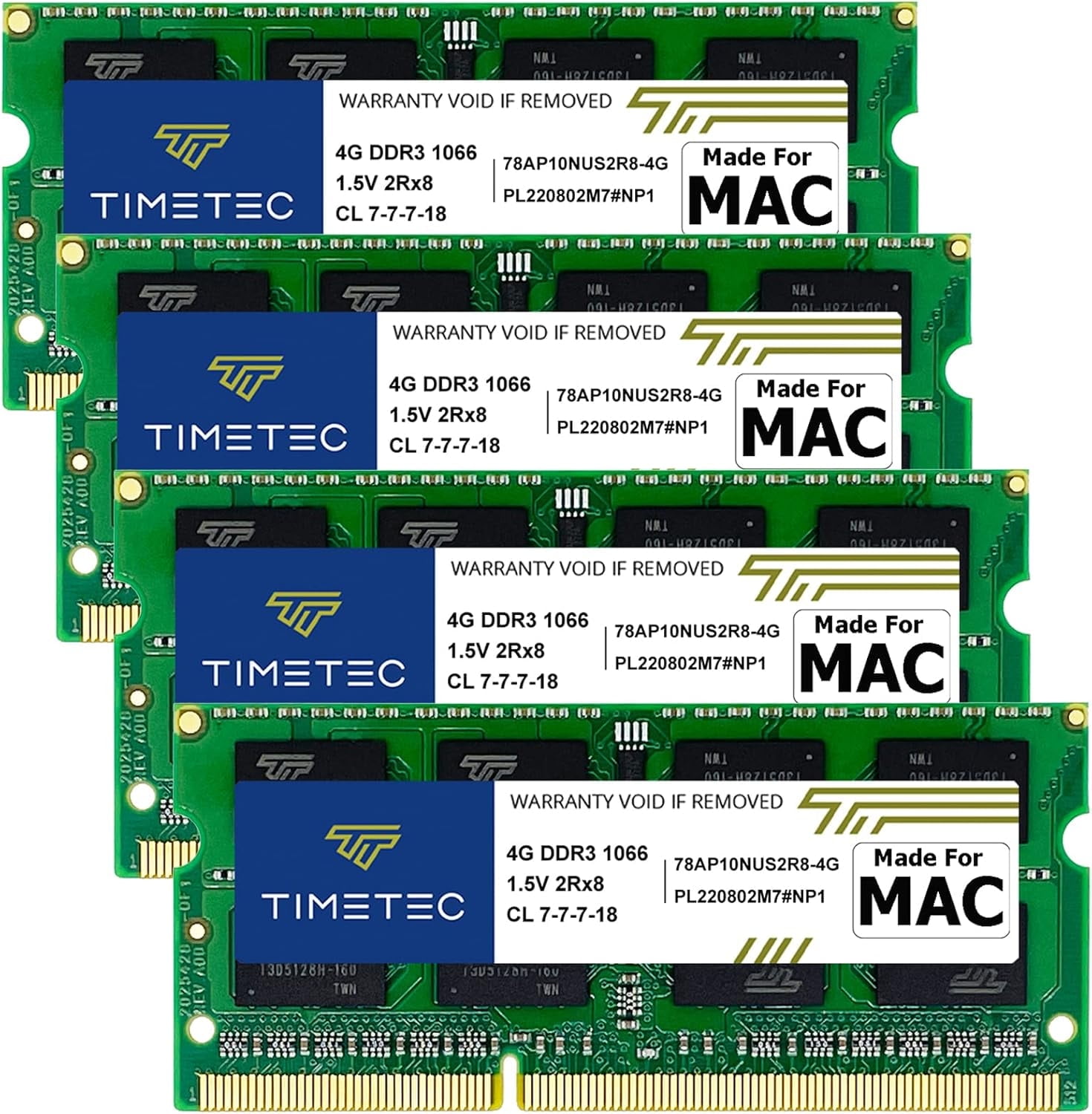 Timetec Hynix IC 16GB KIT(4x4GB) Compatible for Apple Late 2009 iMac 21.5-inch / 27-inch DDR3 1067MHz/1066MHz PC3-8500 CL7 204 Pin 1.5V SODIMM RAM Upgrade for iMac 10,1 iMac 11,1 (16GB KIT(4x4GB))
