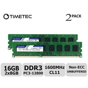 Timetec Hynix IC 16GB Kit (2x8GB) DDR3L 1600MHz PC3L-12800 Non ECC Unbuffered 1.35V/1.5V CL11 2Rx8 Dual Rank 240 Pin UDIMM Desktop Memory Ram Module Upgrade (16GB Kit (2x8GB))