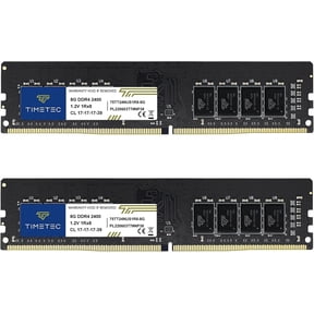 Timetec 16GB KIT (2x8GB) DDR4 2400MHz (PC4-2400T) PC4-19200 UDIMM Desktop RAM 288-Pin 1.2V CL17 Non-ECC Unbuffered DIMM Memory Module Upgrade