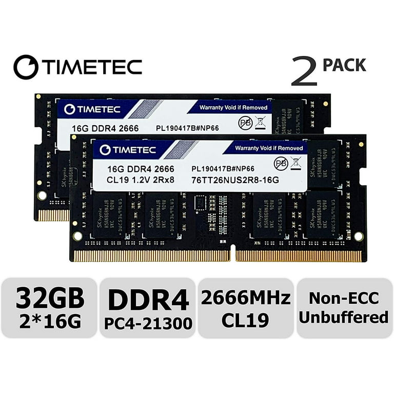 TIMETEC 32GB Kit (2 x 16GB) DDR4-2666 SODIMM