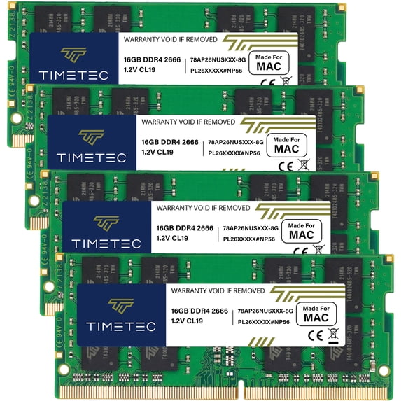 Timetec Hynix IC 64GB KIT(4x16GB) Compatible for Apple 2019 iMac 27-inch w/Retina 5K Display DDR4 2666MHz PC4-21300 2Rx8 CL19 1.2V SODIMM Memory RAM Upgrade (64GB KIT(4x16GB))