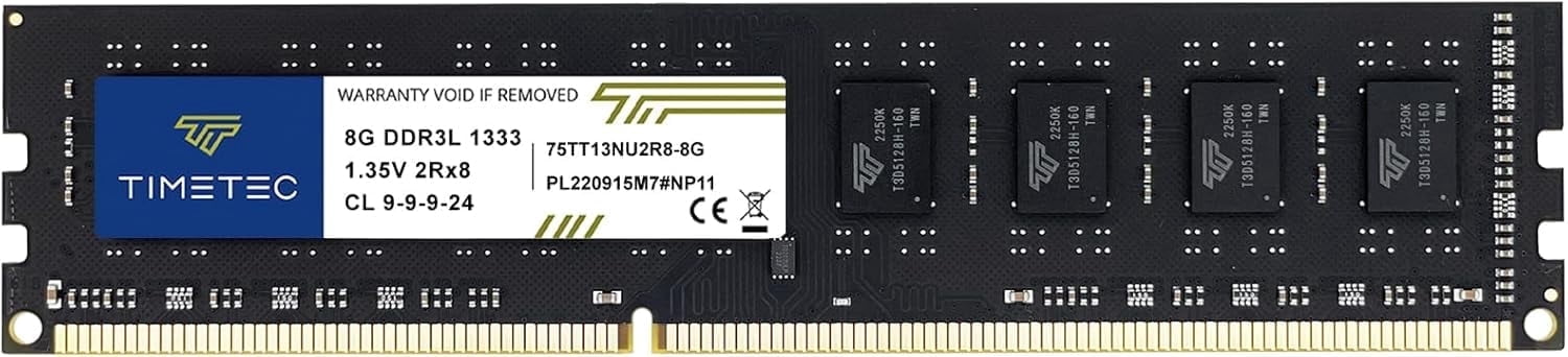 Timetec Hynix IC 8GB DDR3 1333MHz PC3-10600 Unbuffered Non-ECC 1.5V CL9 2Rx8 Dual Rank 240 Pin UDIMM Desktop Memory Ram Module Upgrade (8GB)