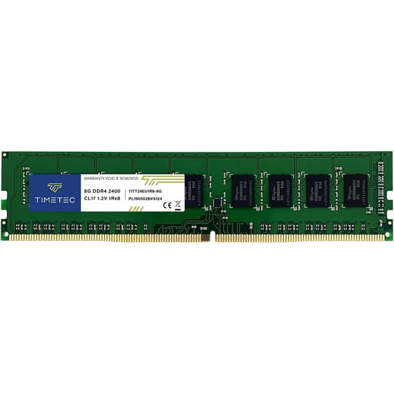 Timetec Hynix IC 8GB DDR4 2400MHz PC4-19200 Unbuffered ECC 1.2V CL17 1Rx8 Single Rank 288 Pin UDIMM Server Memory RAM Module Upgrade (8GB)