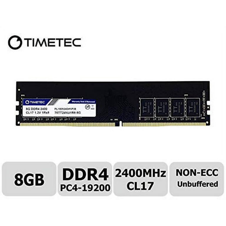 Timetec DDR4 8GB RAM Memory Module, 2400MHz PC4-19200, Non-ECC