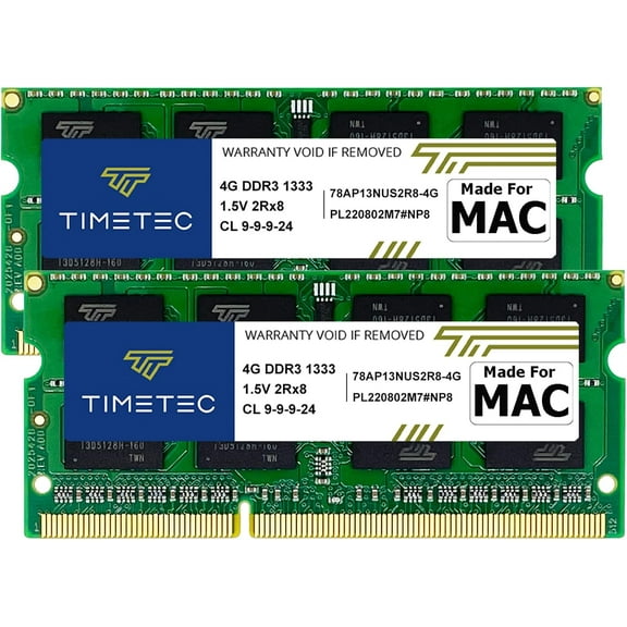 Timetec Hynix IC 8GB KIT(2x4GB) Compatible for Apple DDR3 1333MHz PC3-10600 for Early/Late 2011 13/15/17 inch MacBook Pro, Mid 2010 Mid/Late 2011 21.5/27 inch iMac, Mid 2011 Mac Mini (8GB KIT(2x4GB))