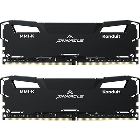 Timetec Pinnacle Konduit 16GB KIT(2x8GB) DDR4 3200MHz PC4-25600 CL16-18-18-38 XMP2.0 Overclocking 1.35V Compatible for AMD and Intel Desktop Gaming PC Memory Module RAM - Black
