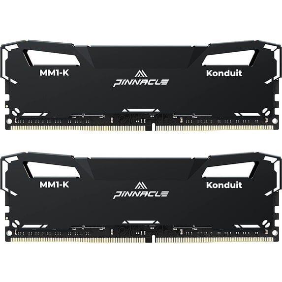 Timetec Pinnacle Konduit 32GB KIT(2x16GB) DDR4 3200MHz PC4-25600 CL16-20-20-40 XMP2.0 Overclocking 1.35V Dual Rank Compatible for AMD and Intel Desktop Gaming PC Memory Module - Black