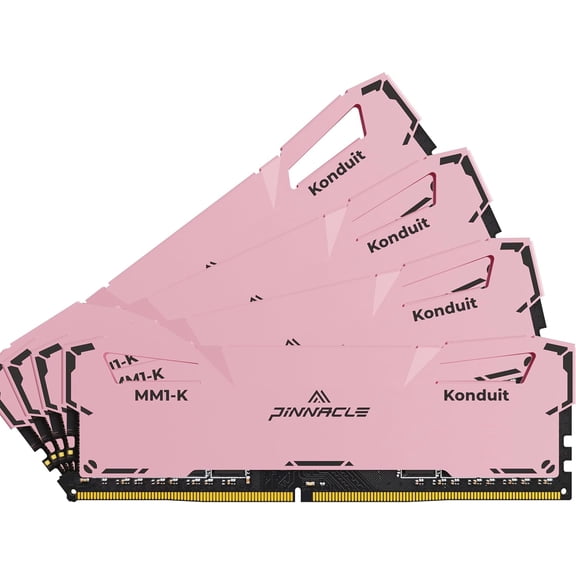 Timetec Pinnacle Konduit 64GB KIT(4x16GB) DDR4 3200MHz PC4-25600 CL16-18-18-38 XMP2.0 Overclocking 1.35V Compatible for AMD and Intel Desktop Gaming PC Memory Module RAM - Pink