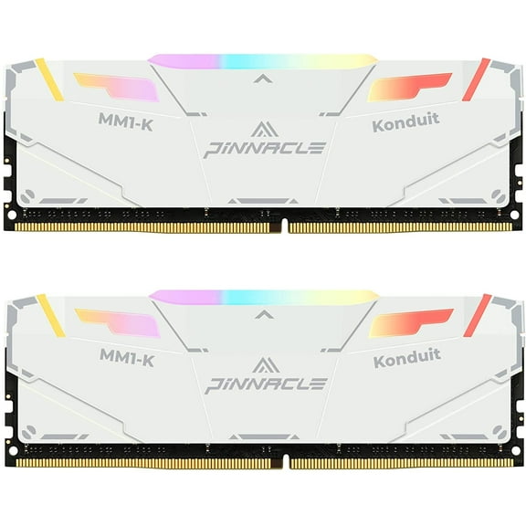 Timetec Pinnacle Konduit RGB 16GB KIT(2x8GB) DDR4 3200MHz PC4-25600 CL16-18-18-38 XMP2.0 Overclocking 1.35V Compatible for AMD and Intel Desktop Gaming PC Memory Module RAM - White