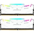 thumbnail image 1 of Timetec Pinnacle Konduit RGB 32GB KIT(2x16GB) DDR4 3200MHz PC4-25600 CL16-18-18-38 XMP2.0 Overclocking 1.35V Dual Rank Compatible for AMD and Intel Desktop Gaming PC Memory Module - White, 1 of 8