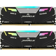 Timetec Pinnacle Konduit RGB 32GB KIT2x16GB DDR4 3200MHz PC4-25600 CL16-18-18-38 XMP2.0 Overclocking 1.35V Dual Rank Compatible for AMD and Intel Desktop Gaming PC Memory Module - Black
