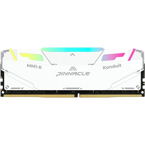 Timetec Pinnacle Konduit RGB 8GB DDR4 3200MHz PC4-25600 CL16-18-18-38 XMP2.0 Overclocking 1.35V Compatible for AMD and Intel Desktop Gaming PC Memory Module RAM - White