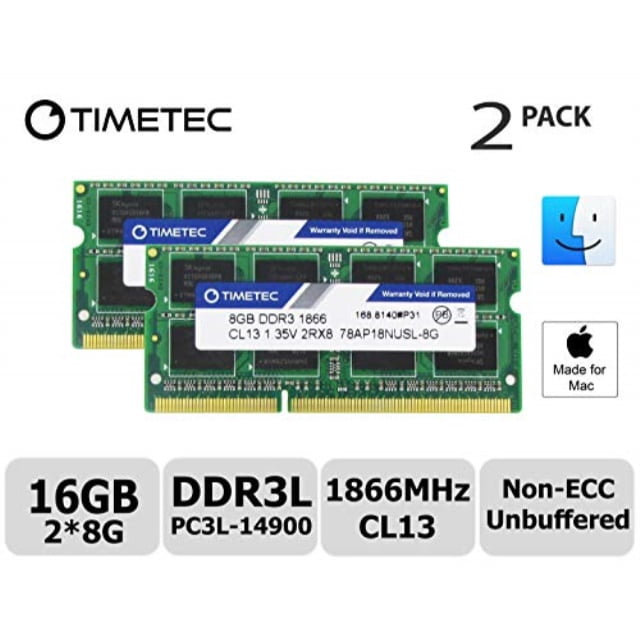 Timetec Hynix IC Apple 16GB Kit (2x8GB) DDR3L PC3L-14900 1866MHz for iMac 17,1 w/Retina 5K display (27-inch Late 2015) A1419 (EMC 2834) MK462LL/A, MK472LL/A, MK482LL/A (16GB Kit (2x8GB))