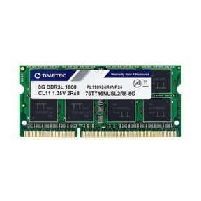 Timetec 8GB DDR3 Laptop RAM Memory, 1333MHz PC3-10600, SODIMM 204-Pin, Non-ECC Unbuffered, 1.5V/1.35V CL9, Dual Rank 2Rx8