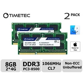 Timetec Timetec 8Gb Kit(2X4Gb) Compatible For Apple Ddr3 1067Mhz / 1066Mhz Pc3-8500 Cl7 For Mac Book, Mac Book Pro, Imac, Mac Mini (Late 2008, Early/Mid/Late 2009, Mid 2010) Sodimm Memory Mac Ram Upg