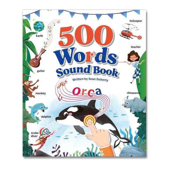 Timetome 500 Words Sound Book for Kids Ages 3-8, 23 Learning Themes, Interactive Touch and Sound Educational Toy, USB-C Rechargeable