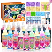 Timetome Magic Water Elf Toy Kit, DIY Squishy Craft Kit with 20 Gels & 10 Molds, Glow & Glitter Water Pets, Birthday Gift & Summer Activities, Ages 3+