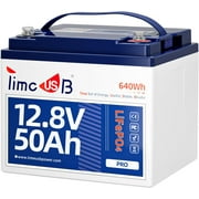 Timeusb 12V 50Ah Pro LiFePO4 Battery, 15000+ Cycles Timeusb Battery with Grade A Battery Cells, Built-in 50A BMS, Deep Cycle Lithium Battery Perfect for Electric Wheelchair, Trolling Motor, Kayak