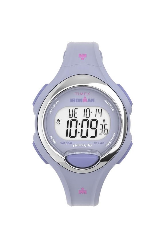 34 mm Womens Ironman E30 Watch - Purple Strap Digital Dial Purple Case