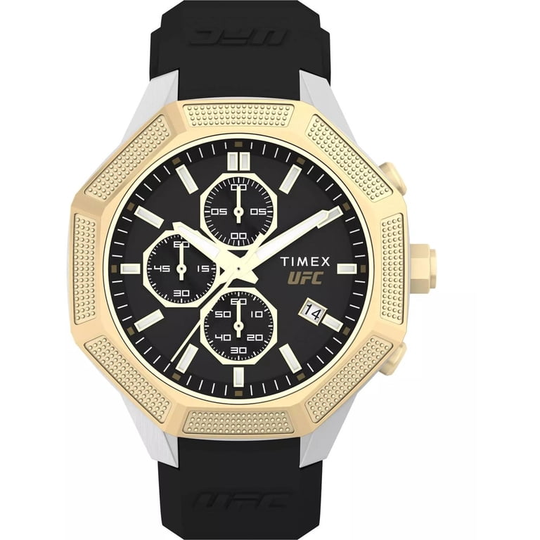 Timex Gold-Tone Case Watch with Black Strap Timex Ladies Black Band Easy Reader 25mm Ladies Wrist Watch  main image 4