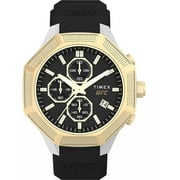 Timex TW2V87300 Mens UFC King Gold Tone Bezel Black Strap Watch