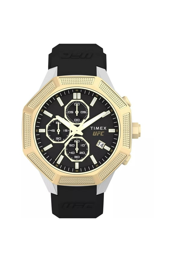 TW2V87300 Men's UFC King Gold Tone Bezel Black Strap Watch