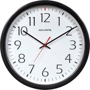 Timex Set and Forget Wall Clock 46004T - Analog Quartz, 14-Inch, Black Residential Use, Standard Application
