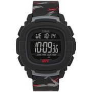Timex 47 mm Black Strap, Digital Dial & Black Case UFC Mens Shock XL Watch