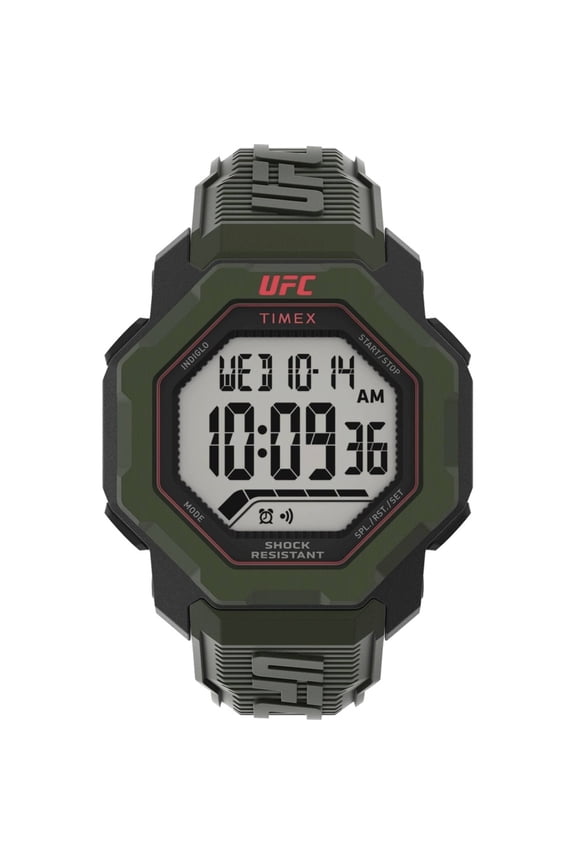 TW2V88300 Men's UFC Knockout Green Resin Strap Digital Watch