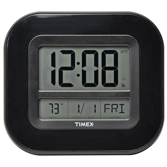Timex Atomic Clock 9" Digital Display Indoor Temperature Clock