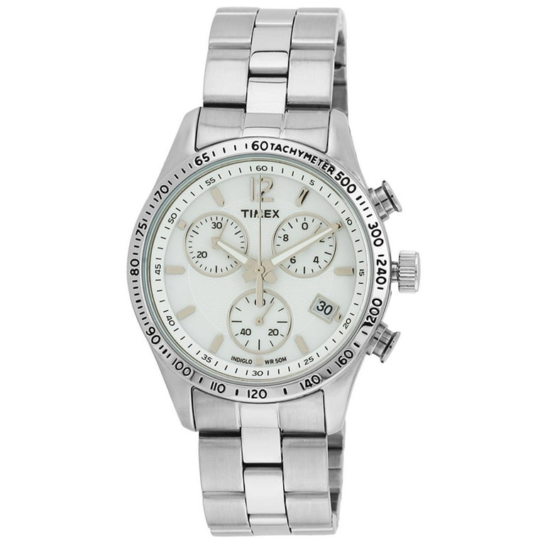 Timex City Chronograph Stainless Steel Ladies Watch T2P059