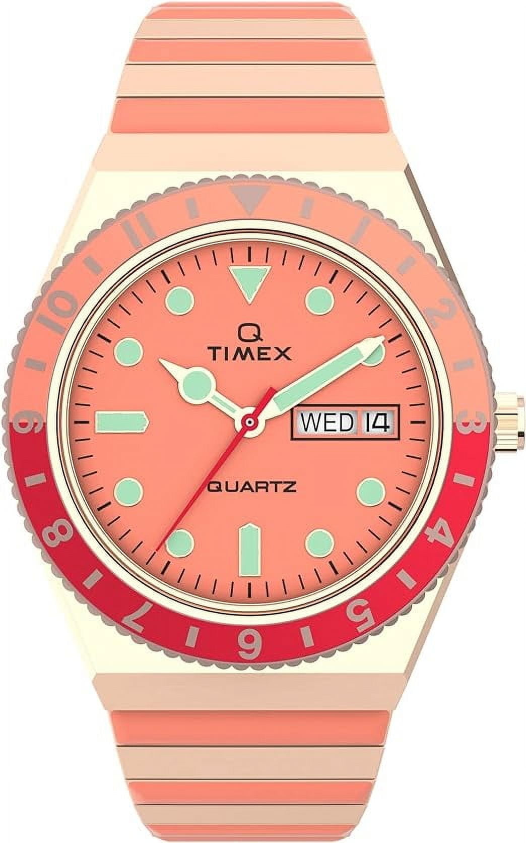 Timex TW2V38600 Women's Q Malibu Quartz Pink Dial Bracelet Watch