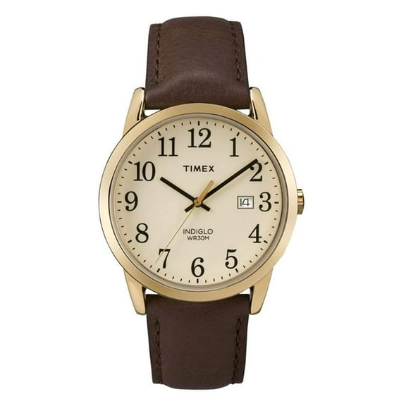 Timex Easy Reader 38 mm Watch, Black/Goldtone, 38mm, Strap