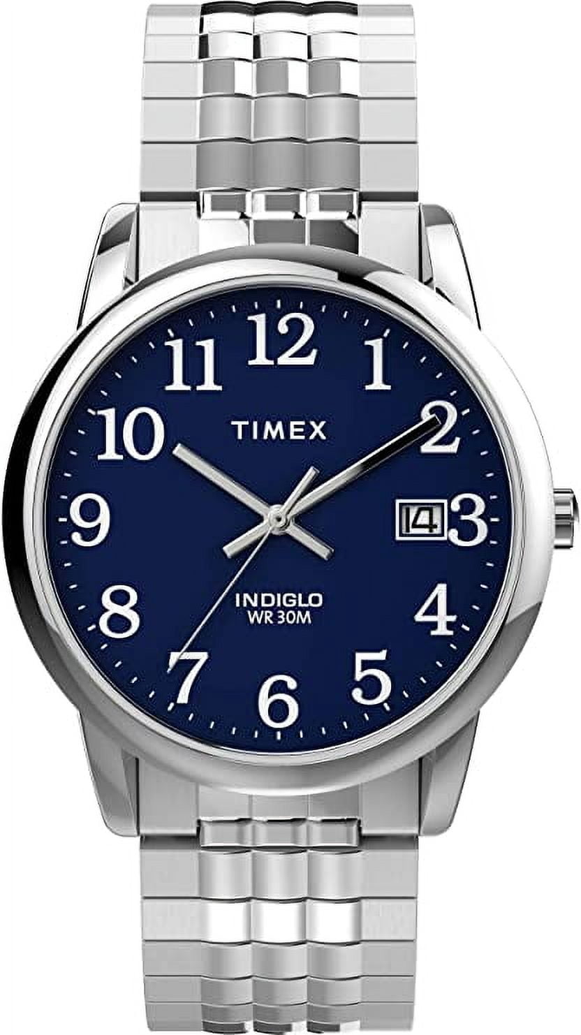 Timex Easy Reader Men's Wrist Watch TW2V05500 with Silver-Tone ...