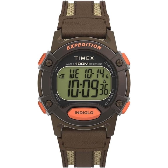 Timex Expedition CAT 5 Digital Brown Mens Watch