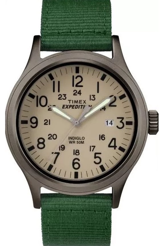 Expedition Scout Tan Dial/Green Strap Mens Watch