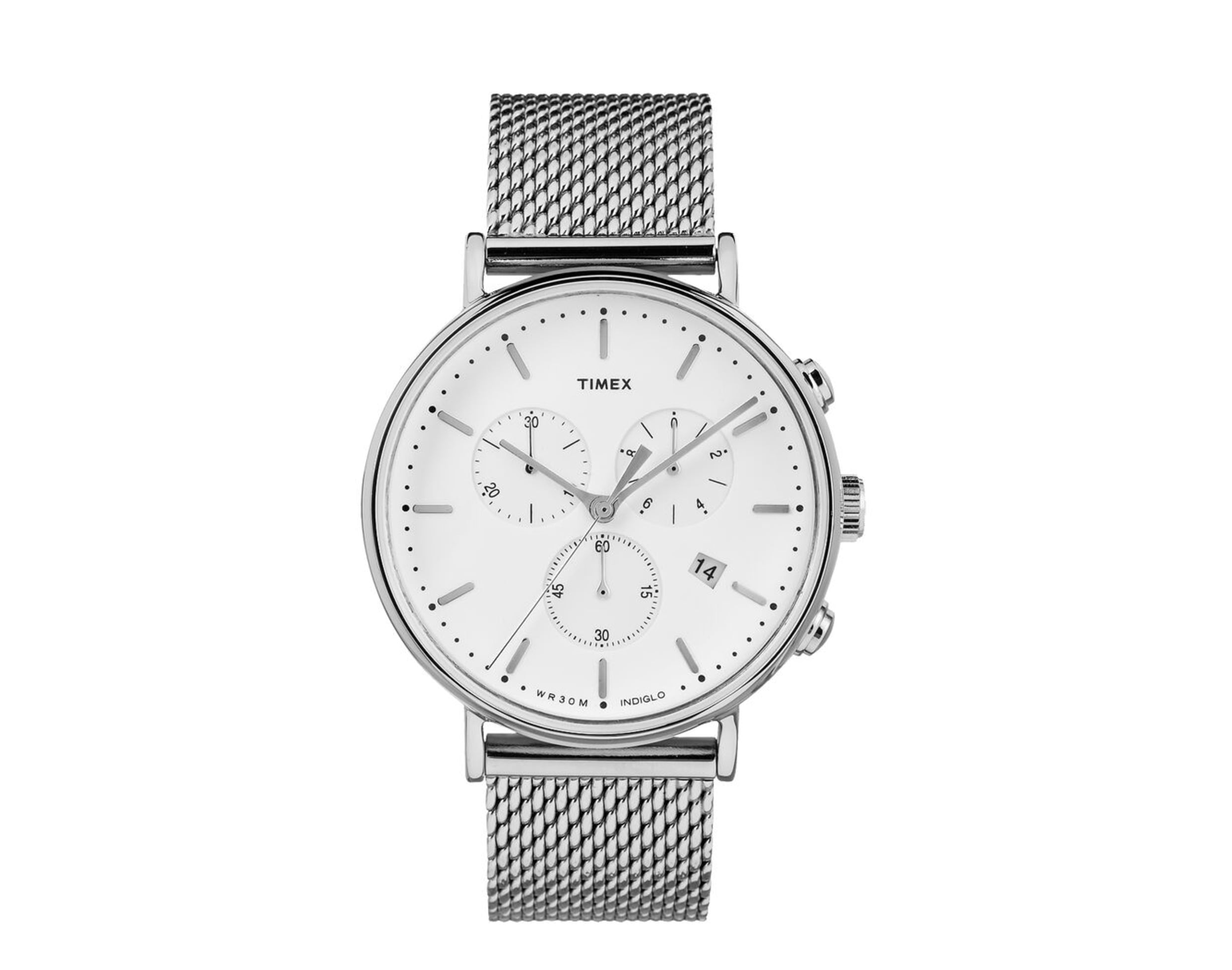 Timex Fairfield Chronograph 41mm Stainless Steel Mesh Band Watch ...