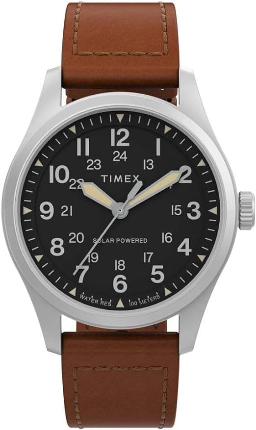 Timex Field Post Solar Leather Mens Watch