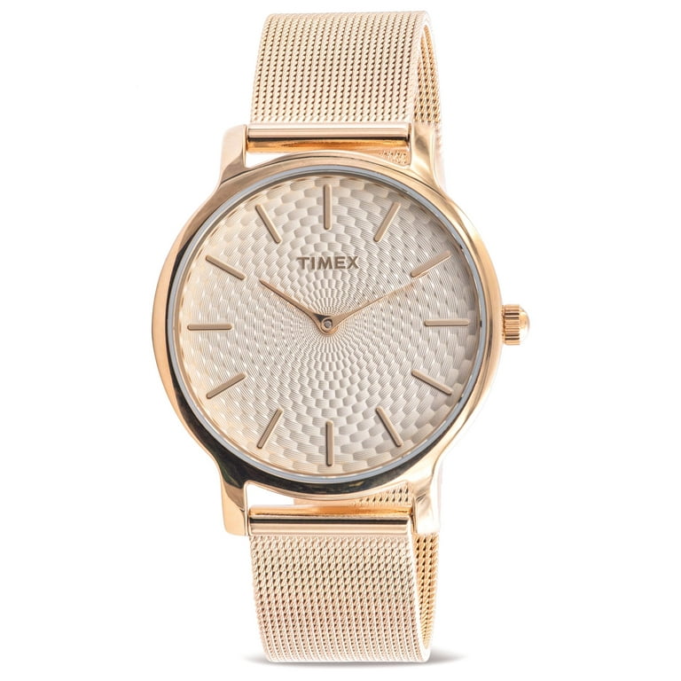 Timex Gold-Tone Mesh Ladies Watch TW2T25900
