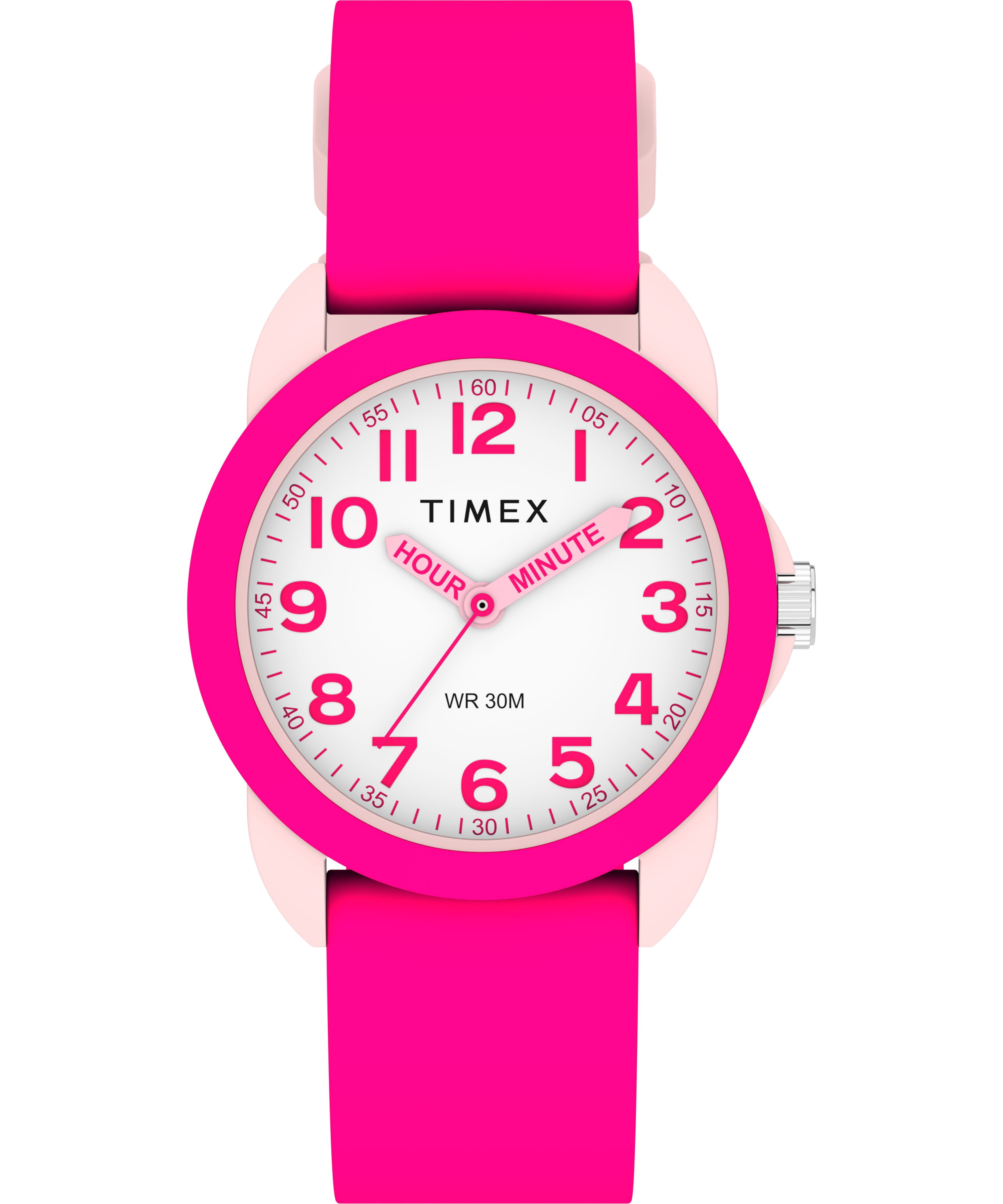 Timex Kids Analog 30mm Watch - Pink Strap White Dial Pink Case