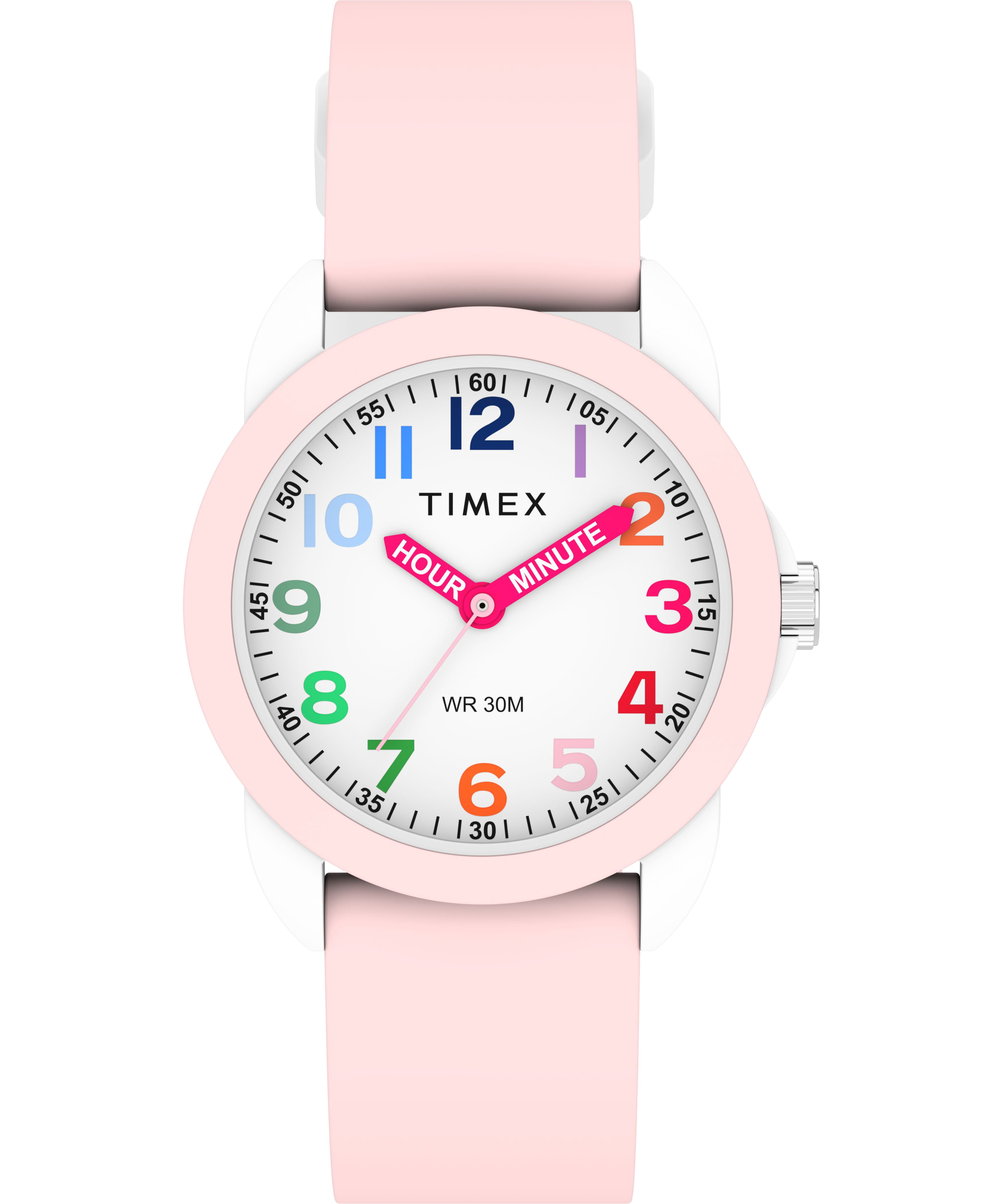 Timex Kids Analog 30mm Watch - Pink Strap White Dial White Case
