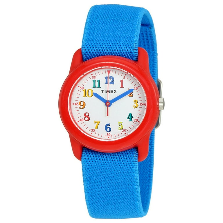 Timex Kids Analog Quartz Red Resin Blue Fabric Watch TW7B99500 Walmart