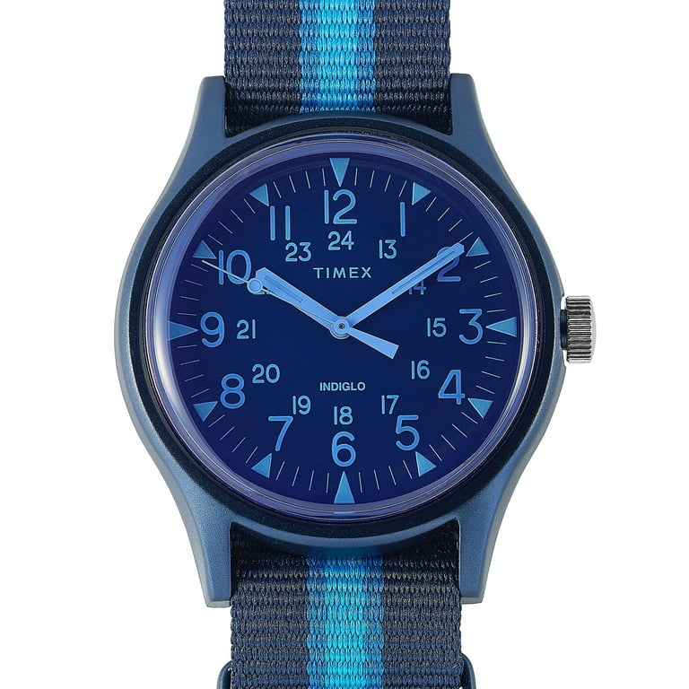 最低価格の Timex MK1 Aluminum California 40 mm Blue Dial Watch タイメックス