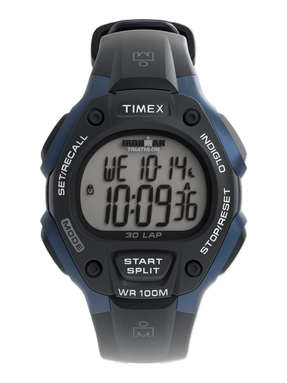 Male 3.02" Plastic 30-Lap Watch, Blue, (T5H591WX)