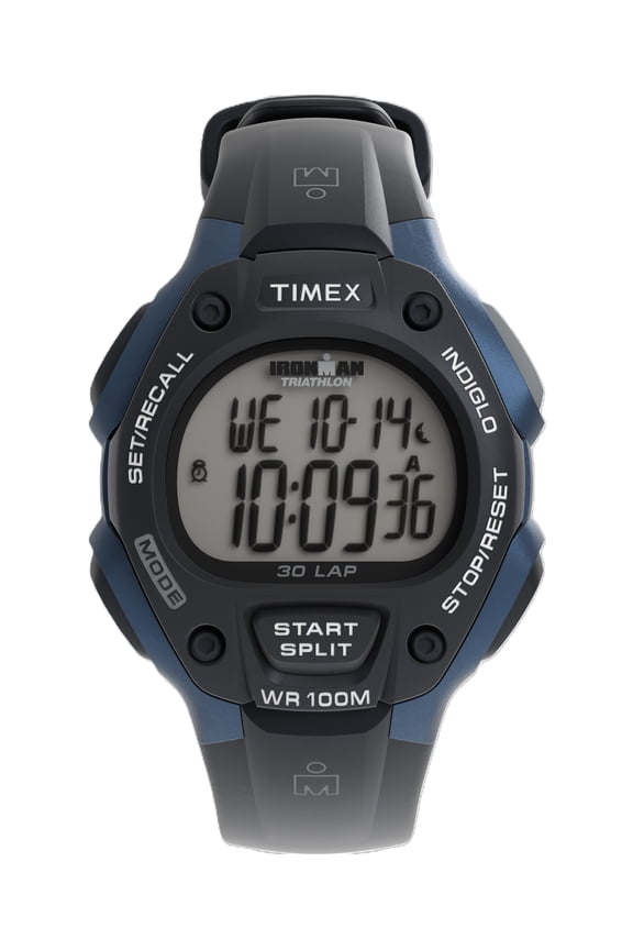 Male 3.02" Plastic 30-Lap Watch, Blue, (T5H591WX)