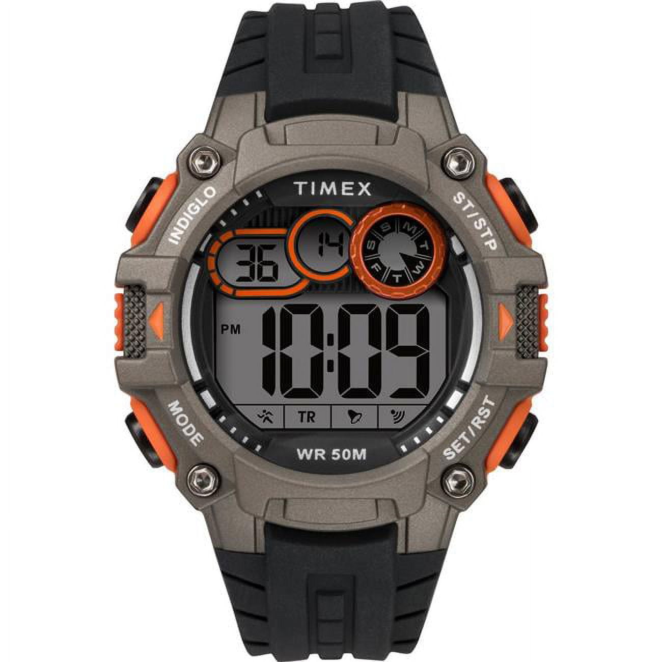 Timex Men's Big Digit DGTL 48mm Black/Gray/Blue Watch Timex Men's Big Digit DGTL 48mm Black/Gray/Blue Watch