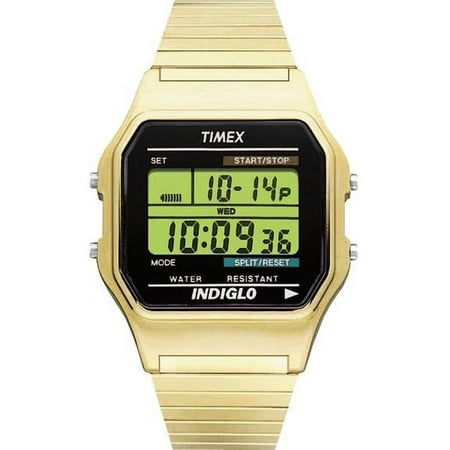 Timex - Men's Classic Digital 34mm Watch - Gold-Tone