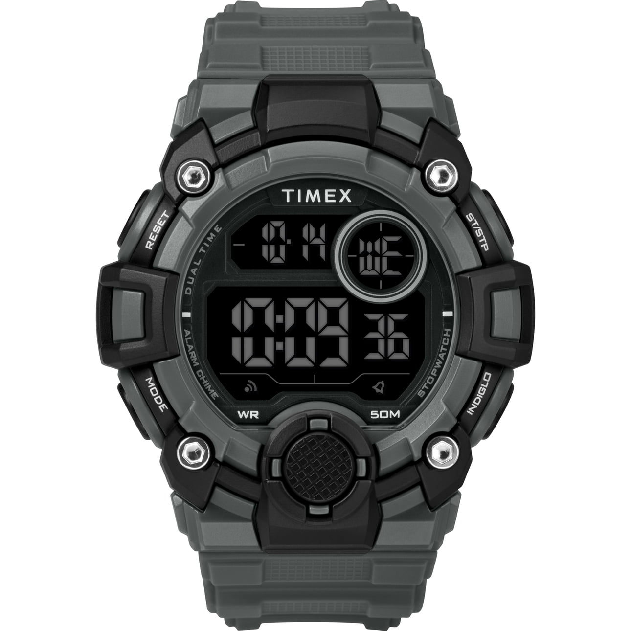 Timex Men's A-Game DGTL 50mm Black/Red Watch, Resin Strap Timex Men's A-Game DGTL 50mm Black/Red Watch, Resin Strap