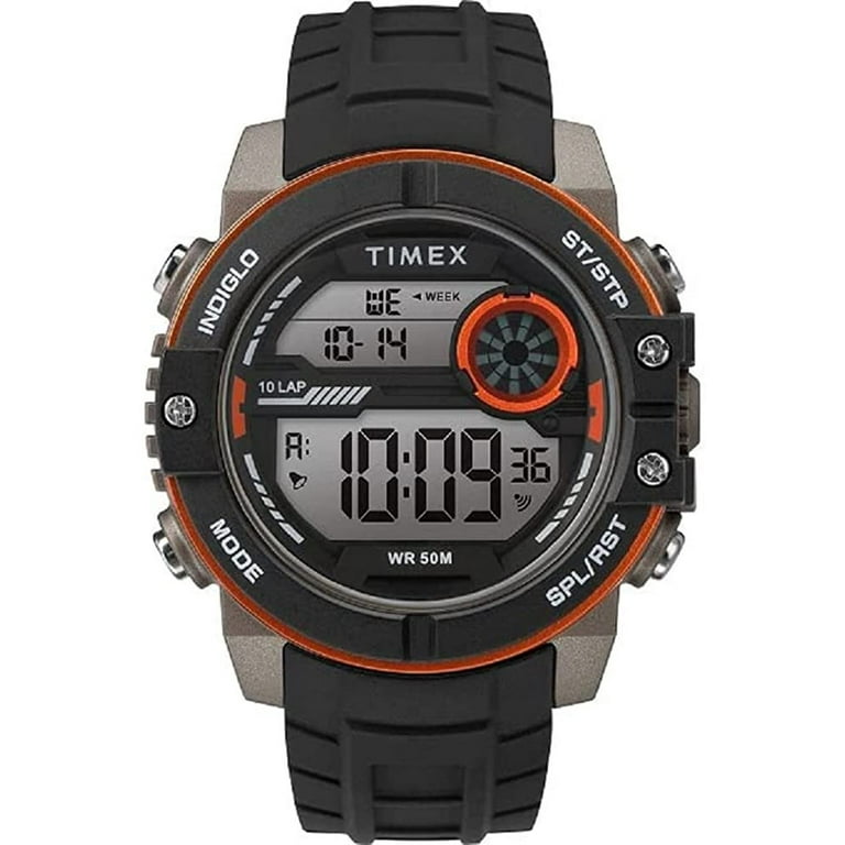 Timex Men's Digital Sport Waterproof Quartz Dual Time Watch Timex Men's Digital Sport Waterproof Quartz Dual Time Watch