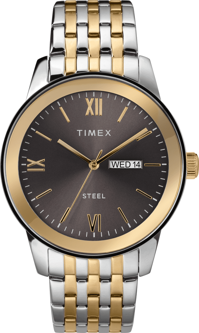 Timex Two-Tone Stainless Steel Watch - Black Dial Men main image 4